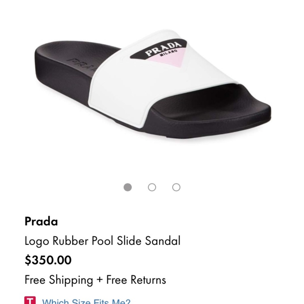 Prada Milano Triangle Slides x2